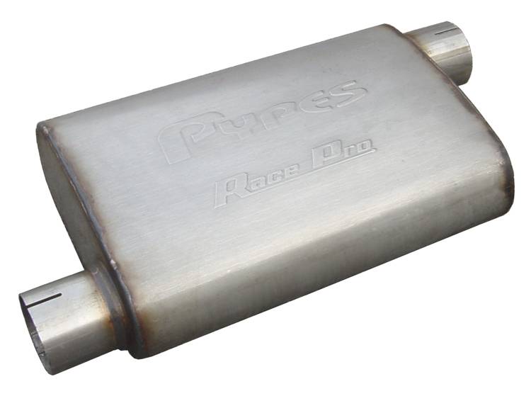 Pypes Race Muffler 2.5in Offset/Offset MVR10 Pypes Race Muffler 2.5in Offset/Offset MVR10