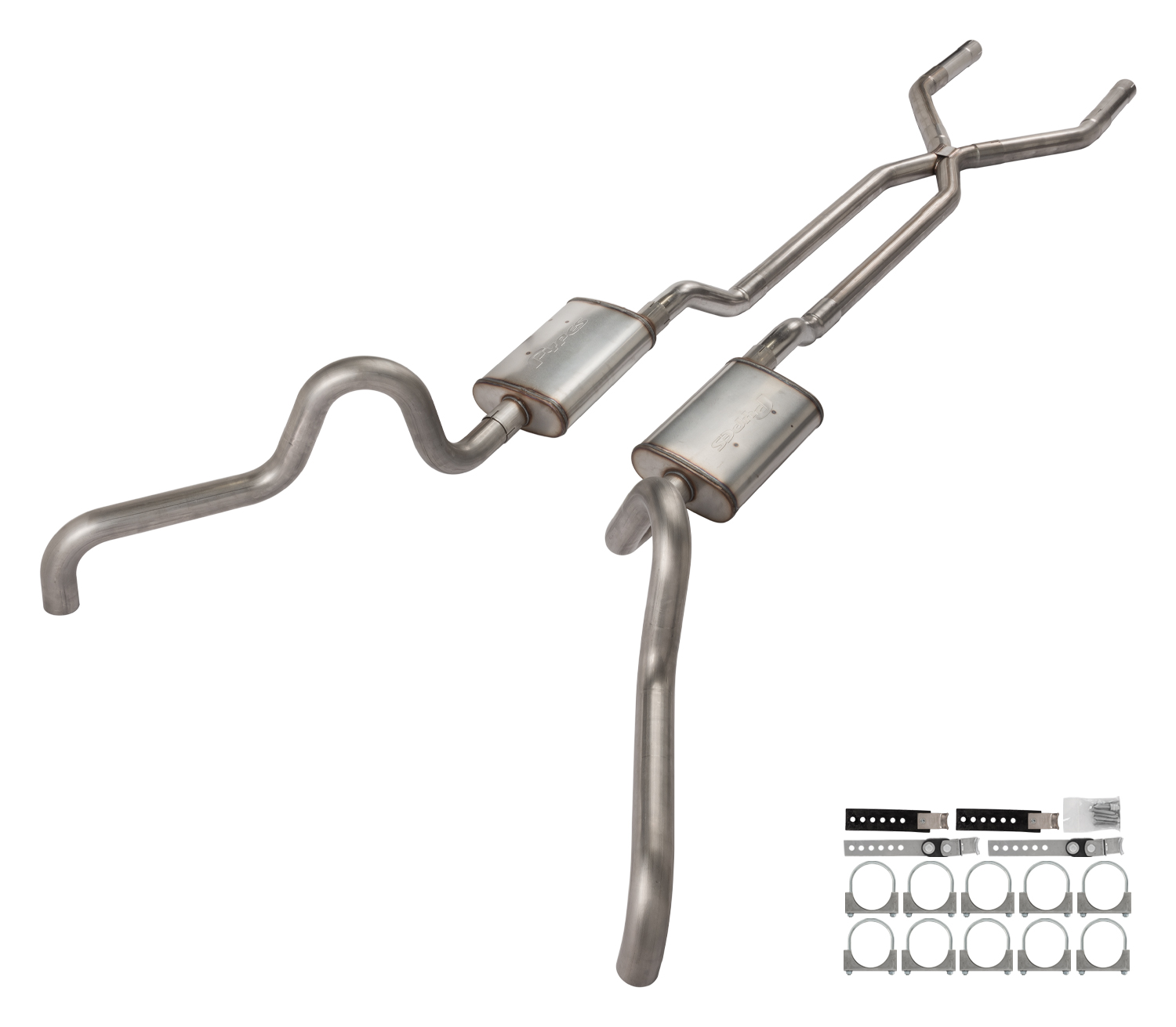 1006*  PAS/Enfini EPASEQ＋/Dual HA epas MACH Force-Xp 3 IN to 2-1/2 IN 304 Stainless Steel Cat-Back