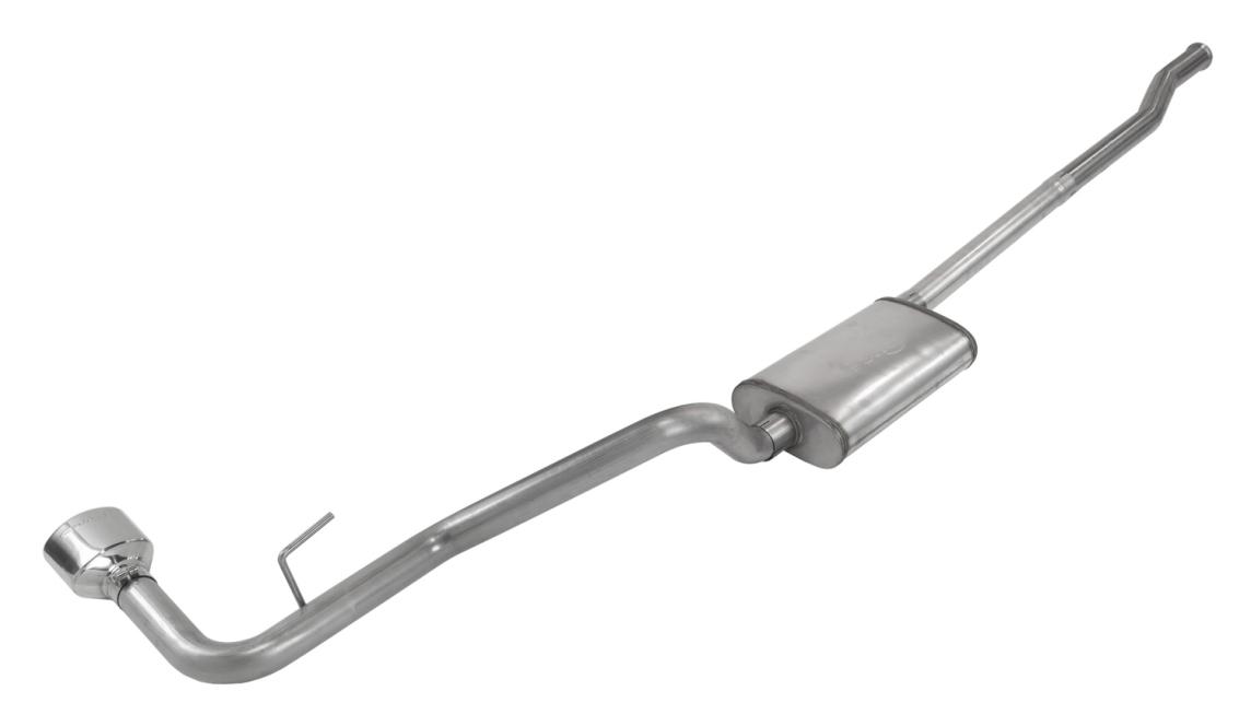 Cat-Back Exhaust System 2020 Jeep JT Gladiator Single Side Exit 2.5 in Intermediate And Tail Pipe Street Pro Mufflers/Hardware Incl Tip Incl Pypes Exhaust