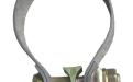 Exhaust Muffler Band Clamp 2.5 in x 1 in Natural 304 Stainless Steel Pypes Exhaust