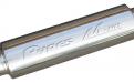 M-80 Series Muffler 2.5 in Round 14 in L Hardware Not Incl Polished 304 Stainless Steel Pypes Exhaust