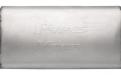 Violator Series Muffler 3 in Offset Inlet/2.5 in Dual Outlet 18 in L Hardware Not Incl Natural 409 Stainless Steel Pypes Exhaust