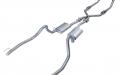 Cat Back Exhaust System 98-04 Mustang V6 Split Rear Dual Exit 2.5 in Intermediate And Tail Pipe Hardware/Street Pro Muffler Incl Tip Not Incl Natural Finish 409 Stainless Steel Pypes Exhaust