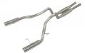 Cat Back Exhaust System 05-10 Mustang GT Split Rear Dual Exit 2.5 in Intermediate And Tail Pipe M80 Muffler/Hardware/4 in Polished Tips Incl Natural Finish 409 Stainless Steel Pypes Exhaust