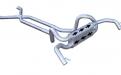 Crossflow System w/X-Pipe Exhaust System 67-74 Split Rear Dual Exit 2.5 in Intermediate And Tail Pipe Race Pro Mufflers/Hardware Incl Tip Not Incl Natural 409 Stainless Steel Pypes Exhaust