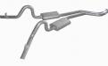 Cat Back Exhaust System 78-88 GM G-Body Split Rear Dual Exit 2.5 in Intermediate Pipe And Tailpipe Hardware Incl Muffler And Tip Not Incl Natural 409 Stainless Steel Pypes Exhaust