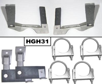 Exhaust System Hanger Kit 68-72 Chevelle Incl Tailpipe Hangers/Muffler Hangers/(4) U Clamps Natural 304 Stainless Steel Pypes Exhaust