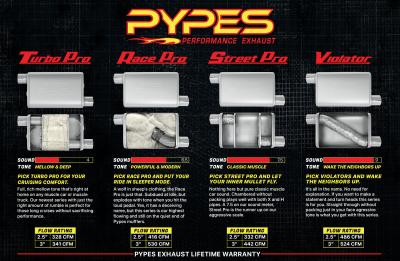 Pypes 1962-1967 Chevrolet Nova 2.5in Crossmember Back Exhaust System with X-Pipe SGN10S