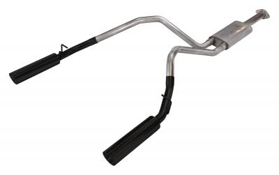 Ram 1500 Cat Back Exhaust System Black Pype Bomb For 19-20 Dodge Ram 1500 Split Rear Dual Exit 3 in Intermediate And 2.5” Tail Pipe 4.5 Pype Bomb Tip Muffler Incl Hardware Incl Tip Incl Pypes Exhaust