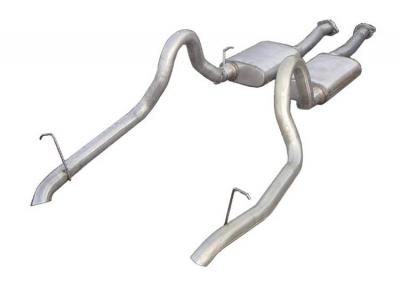 Cat Back Exhaust System 87-93 Mustang GT Split Rear Dual Exit 2.5 in Intermediate And Tail Pipe Hardware/Violator Muffler/Turndown Tails Incl w/o Tip Pypes Exhaust