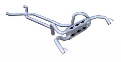 Pypes 1967-1974 F/X-Body 2.5in Crossflow Exhaust System with X-Pipe SGF70