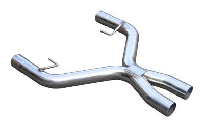 Exhaust X-Pipe Kit Intermediate Pipe 05-10 Ford Mustang GT 2.5 in Hardware Incl Natural 409 Stainless Steel Pypes Exhaust