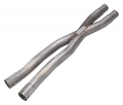 Mustang Resonator Delete X Pipe Hardware Included 409 Stainless Steel Natural Finish Pypes Exhaust