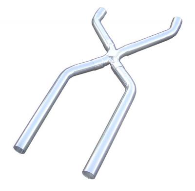 Exhaust X-Pipe Kit Intermediate Pipe 2.5 in Hardware Incl Polished 304 Stainless Steel Pypes Exhaust