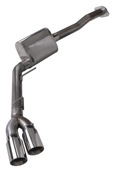 F150 Cat Back Exhaust System For 15-20 Ford F150 Split Rear Dual Exit 3 Inch Intermediate And 3 Inch Tail Pipe 4.5 Inch Tip Muffler Incl Hardware Incl Polished Tip Incl Pypes Exhaust