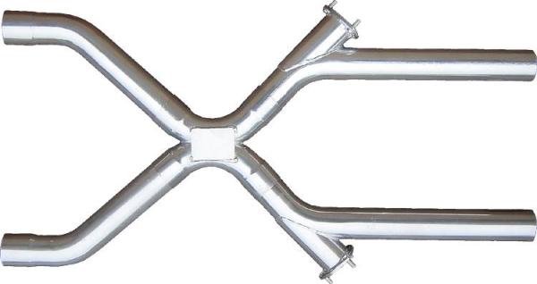 Xchange X-Pipe Crossover Kit Intermediate Pipe 3 in Hardware Inc Polished 304 Stainless Steel Pypes Exhaust