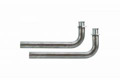 67-81 C3 Corvette Exhaust Manifold Down Pipe 2.5 in Ram Horn Hardware Not Incl Natural 409 Stainless Steel Pypes Exhaust