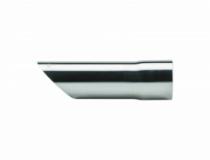 Exhaust Tail Pipe Tip Set 2.5 in Angle Cut x 9 in L Clamp On Hardware Not Incl Polished 304 Stainless Steel Pair Pypes Exhaust