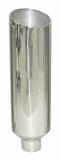 Exhaust Stack Pipe 5 in OD x 10 in OD x 36 in L 10 in Tip Clamp On Hardware Not Incl Polished 304 Stainless Steel Pypes Exhaust
