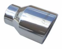 Exhaust Tail Pipe Tip Set 2.5 in 4 in x 6 in L Clamp On Hardware Not Incl Polished 304 Stainless Steel Pair Pypes Exhaust