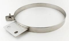 Diesel Stack Exhaust Clamp 8 in Polished 304 Stainless Steel Pypes Exhaust