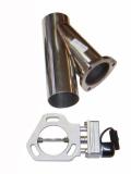 Y Exhaust Electric Dump Cutout 3 in Hardware Incl Natural Aluminum And 304 Stainless Steel Pypes Exhaust
