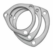 Exhaust Flange 2.5 in Collector Hardware Not Incl Natural 304 Stainless Steel Pypes Exhaust