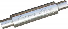 M-80 Series Muffler 2.5 in Round 14 in L Hardware Not Incl Polished 304 Stainless Steel Pypes Exhaust