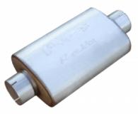Race Pro Series Muffler 14 in 3.5 in Center/Center Hardware Not Incl Natural 409 Stainless Steel Pypes Exhaust