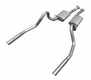 Cat Back Exhaust System 99-04 Mustang GT Split Rear Dual Exit 2.5 in Intermediate And Tail Pipe Hardware/Violator Muffler/3.5 in Polished Tips Incl Natural Finish 409 Stainless Steel Pypes Exhaust