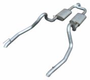 Cat Back Exhaust System 98-04 Mustang V6 Split Rear Dual Exit 2.5 in Intermediate And Tail Pipe Hardware/Mufflers Incl Tip Not Incl Natural Finish 409 Stainless Steel Pypes Exhaust