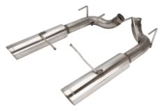 Pype Bomb Series Axle Back Exhaust System 11-14 Mustang V6 Split Rear Dual Exit 4 in Polished Tips Hardware Not Incl Polished 304 Stainless Steel Pypes Exhaust