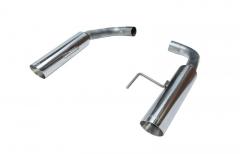 Pype Bomb Series Axle Back Exhaust System 15-17 Mustang GT Split Rear Dual Exit 4 in Polished Tips Hardware Not Incl Polished 304 Stainless Steel Pypes Exhaust