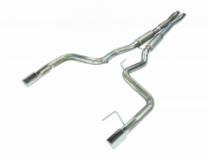 Cat Back Exhaust System 15-17 Mustang GT Split Rear Dual Exit 4 in Polished Tips Hardware Included Mid-muffler X-pipe Natural 409 Stainless Finish Pypes Exhaust