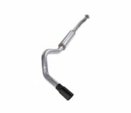 Cat Back Exhaust System 11-20 Ford F150 Single Side Exit 4 in Intermediate And Tail Pipe Violator Muffler/Hardware/5 in Black Tip Incl Natural Finish 409 Stainless Steel Pypes Exhaust
