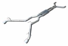 Cat Back Exhaust System 10-14 Camaro V8 Split Rear Dual Exit 2.5 in Intermediate And Tail Pipe M80 Race Pro Muffler/Hardware/4 in Black Tips Incl Polished Finish 409 Stainless Steel Pypes Exhaust
