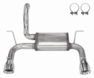 Axle-Back Exhaust System 18-20 Jeep Jl Dual Exit 2.5 Inch Intermediate And Tailpipe Street Pro Muffler Hardware Incl 4 Inch Dual Tips Included Stainless Steel Pypes Exhaust