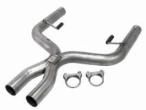 Exhaust X-Pipe Kit Intermediate Pipe 05-10 Mustang V6 2.5 in Hardware Incl Natural 409 Stainless Steel Pypes Exhaust