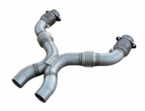 Exhaust X-Pipe Kit 3 in Catted Hardware Not Incl Natural 409 Stainless Steel For HDR76S Headers Pypes Exhaust