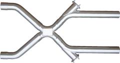 Xchange X-Pipe Crossover Kit Intermediate Pipe 3 in Hardware Inc Polished 304 Stainless Steel Pypes Exhaust