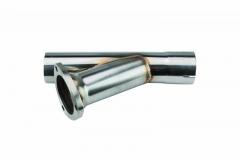 Y Exhaust Dump Cutout 2.5 in Hardware Not Incl Polished 304 Stainless Steel Pypes Exhaust